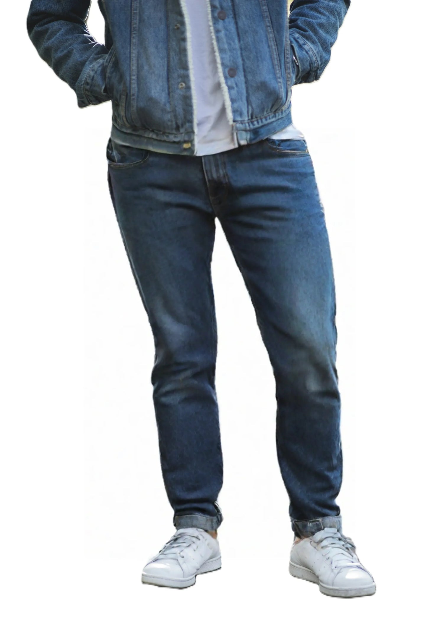 Dark Blue Narrow fit Jeans for Men JH-1