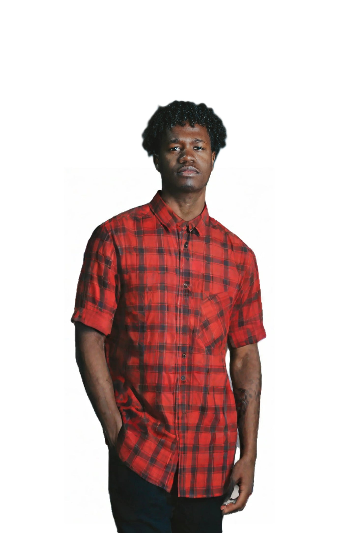 Red Checked Casual shirt for Men SH-4