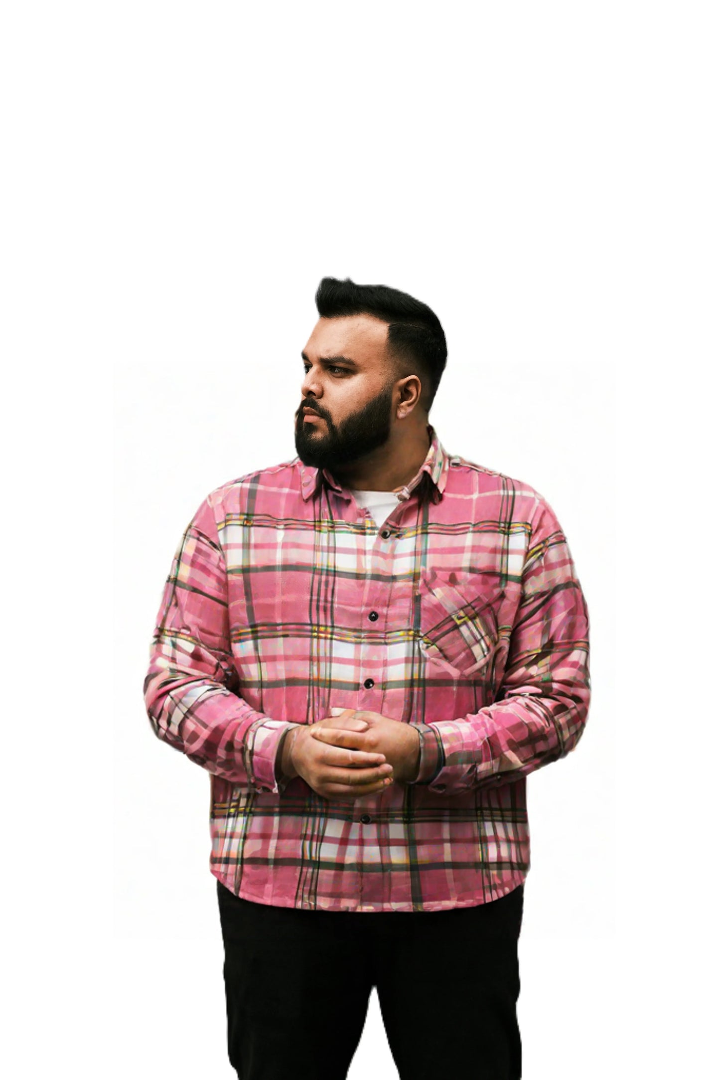 Pink Checked Casual Shirt for Men SH-25