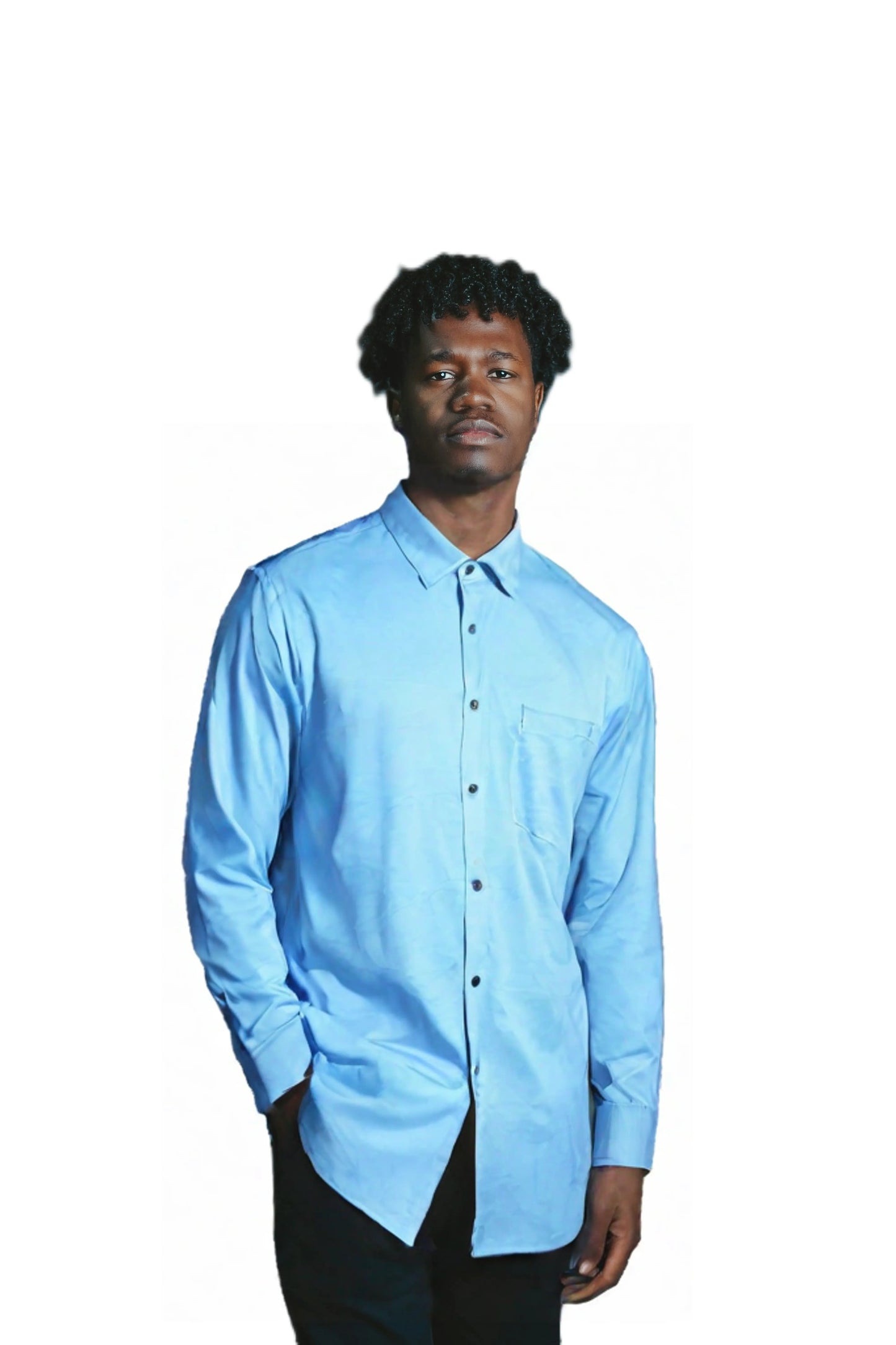 Solid Colored Full Sleeve Casual Lycra Shirt For Men