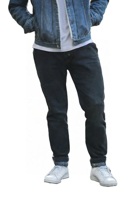 Black narrow fit Jeans for Men JH-7